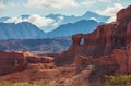 Red mountains near the town of Cafayate. Royalty Free Stock Photo