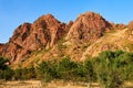 The Red mountains in the park of Chifeng city