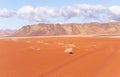 Red mountains in the Wadi Rum desert, Jordan Royalty Free Stock Photo