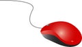 Red mouse blank mouse, isolated on white Royalty Free Stock Photo