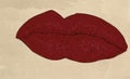 red mouth of woman with lipstick Royalty Free Stock Photo