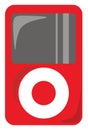 Red mp3 player, illustration, vector Royalty Free Stock Photo