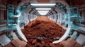 Red mud processing plant utilizing futuristic technology and data analysis Royalty Free Stock Photo