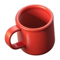 Red mug isolated on a white Royalty Free Stock Photo