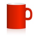 Red mug on white background. Vector. Royalty Free Stock Photo