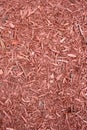 Red Mulch Background Close Up