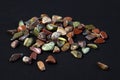 Red and multicolored jasper polished tumblestones as nice natural background