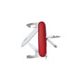 Red multifunctional pocket swiss army folding knife