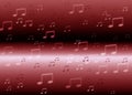 Red music notes background Royalty Free Stock Photo