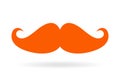 Red mustache vector icon Royalty Free Stock Photo