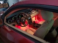 Red mustang interior Royalty Free Stock Photo