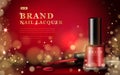 Red nail lacquer ads