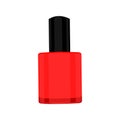 Red nail lacquer ison isolated on shite backdrouns. Flat illustration Royalty Free Stock Photo
