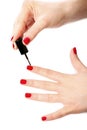 Red nail polish Royalty Free Stock Photo