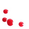 Red nail polish drops on white background Royalty Free Stock Photo