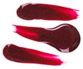 Red nail polish (enamel) drops sample Royalty Free Stock Photo