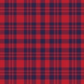 Red and Navy Plaid Tartan Seamless Pattern Royalty Free Stock Photo