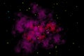 Red nebulas with stars imagination image, deep space illustration