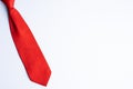 Red neck tie isolated on white Royalty Free Stock Photo