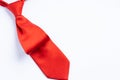 Red neck tie isolated on white Royalty Free Stock Photo