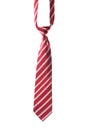 Red necktie on white Royalty Free Stock Photo