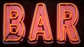 Red neon bar sign Royalty Free Stock Photo