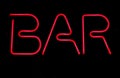 Red neon BAR sign Royalty Free Stock Photo