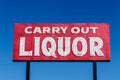 Carry Out Liquor sign I Royalty Free Stock Photo