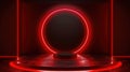 Red Neon Circle Royalty Free Stock Photo
