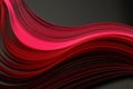 Red neon color strip wave paper. Abstract texture horizontal background Royalty Free Stock Photo