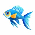 Red neon fish japan blue tail guppy peacock bass vector guppy yellow cobra marble betta fish grey koi fish Royalty Free Stock Photo