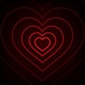 Red Neon heart. Background Royalty Free Stock Photo