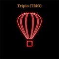 Red neon Tripio TRIO cryptocurrency symbol