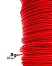 Red network cable Royalty Free Stock Photo