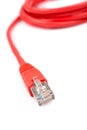 Red network cable Royalty Free Stock Photo
