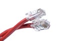 Red network cable Royalty Free Stock Photo