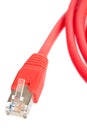 Red network cable Royalty Free Stock Photo