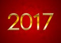 Red New Year 2017 abstract vector background Royalty Free Stock Photo