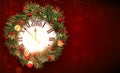 2018 new year background with clock. Royalty Free Stock Photo