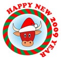 Red new year bull