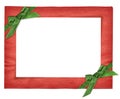 Red new year frame with green