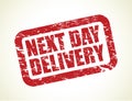 A red next day delivery stamp Royalty Free Stock Photo