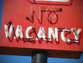 Red no vacancy sign Royalty Free Stock Photo