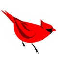 Red Northern Cardinal Bird Clipart Royalty Free Stock Photo