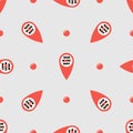 Red nose day. Seamless vector pattern with location point. Smiling and laughing people