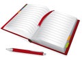 Red notebook Royalty Free Stock Photo