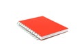 Red Notebook 3d Rendering on white Royalty Free Stock Photo