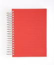 Red notebook Isolated Royalty Free Stock Photo