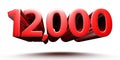 Red numbers 12000. Royalty Free Stock Photo