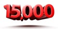 Numbers 15000. Royalty Free Stock Photo